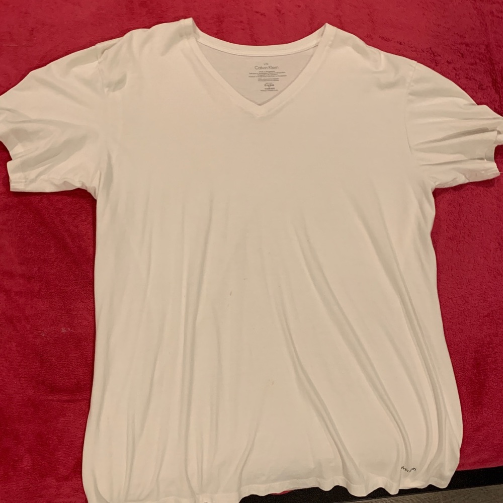 Calvin Klein , men’s white v neck